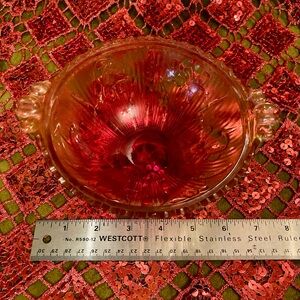 Vintage Jeanette Glass footed candy bowl